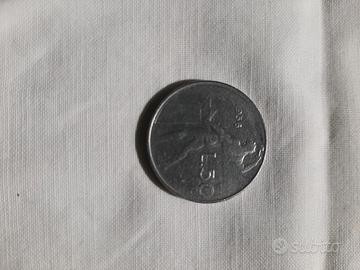 Moneta 50 lire anno 1956
