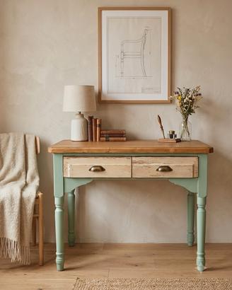 Scrittoio Scrivania Legno Massello Shabby Chic
