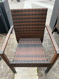 Sedie intrecciate il polyrattan