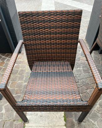 Sedie intrecciate il polyrattan