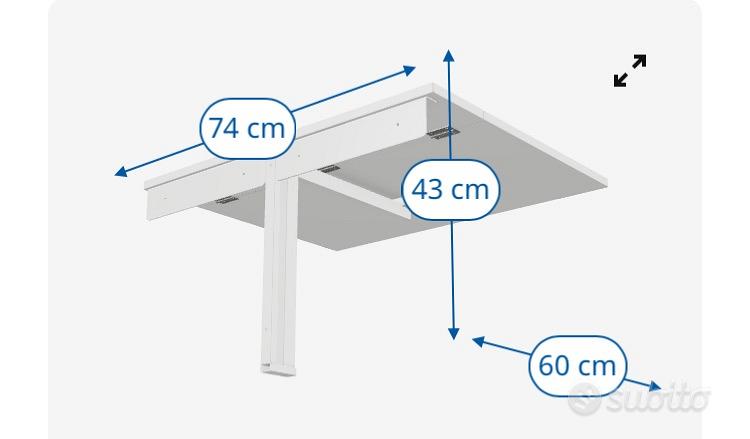 Tavolo a ribalta da parete Ikea, bianco - Arredamento e Casalinghi In  vendita a Como