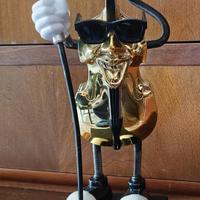 Rara statuetta animata Waco contrabbasso dorata