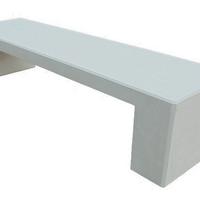 PANCHINA IN CEMENTO BIANCO CM 200X50X50h