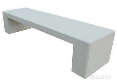 PANCHINA IN CEMENTO BIANCO CM 200X50X50h