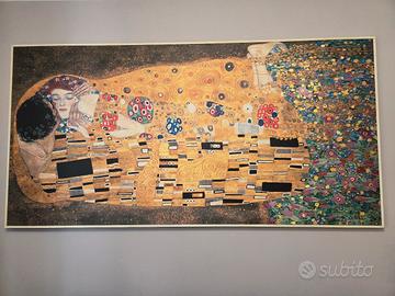 Stampa su tela "Il Bacio" di Klimt 200 x 100