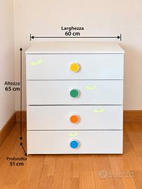 cassettiera Stava / FÖLJA di IKEA 4 cassetti