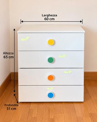 cassettiera Stava / FÖLJA di IKEA 4 cassetti