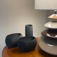 Set vasi moderni minimalisti - texture a costine