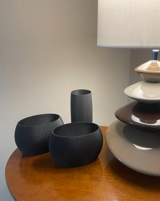 Set vasi moderni minimalisti - texture a costine