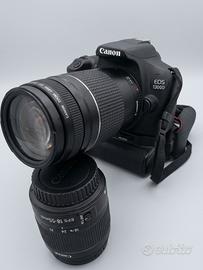 Kit Canon EOS 1300D con due obiettivi e accessori