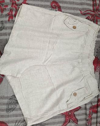 Pantaloncini color panna