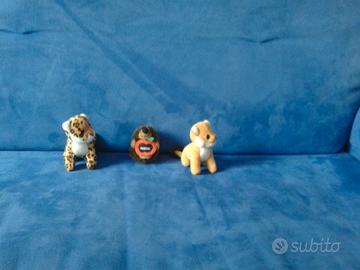 9 ANIMALI DI PELUCHE di piccole dimensioni