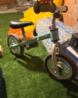 Bici senza pedali per bambini TopLife -verde acqua