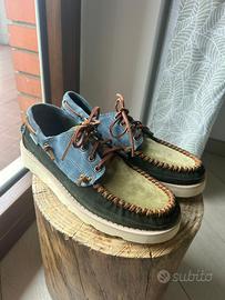 Macassino Sebago verde-blu tg 43