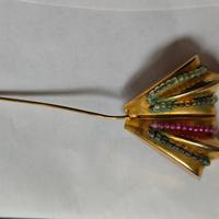 SPILLO per cappello o foulard in metallo e pietre