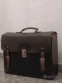 borsa porta attrezzi vintage in cuoio
