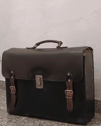 borsa porta attrezzi vintage in cuoio