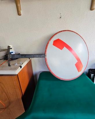 INSEGNA SIP TELEFONO VINTAGE CABINA TELEFONICA
