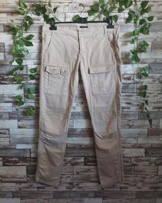 PANTALONI MULTITASCA SISLEY TG. 46 BEIGE