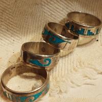 Lotto di fedine a fascia argento sterling 925