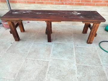 panca in legno realizzata dal falegname 
