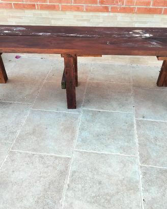 panca in legno realizzata dal falegname 