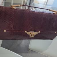 borsa pitone cognac