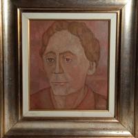 V.Melotto-Volto di donna-Olio su tavola in cornice