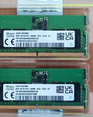 MODULI RAM DDR5 8GB