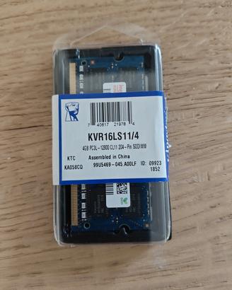 Memoria Kingston 4GB SODIMM KVR16LS11/4