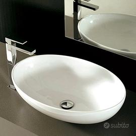 Lavabo appoggio Softly 60 cm ovale in ceramica