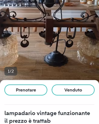 lampadario vintage 