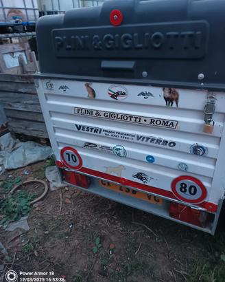 carrello per trasporto cani da caccia