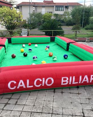 Calciobiliardo gonfiabile 7,8x4,8 gioco snookball