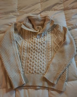 GAP maglia treccia tricot panna nuova tg M nuova 