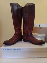 Stivali Frye Donna Pelle Alti Riding Boots USA