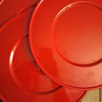 Sottopiatti acciaio rossi