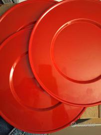 Sottopiatti acciaio rossi