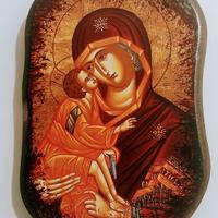 Icona in legno - arte bizantina - Vergine Maria
