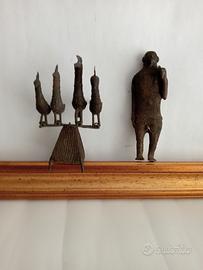 due preziose sculture a cera persa