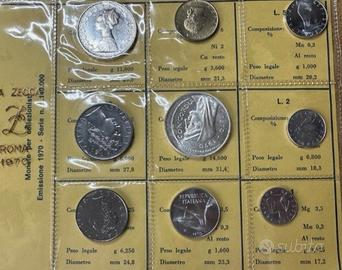 500 e 1000 lire argento fdc no oro sterline  