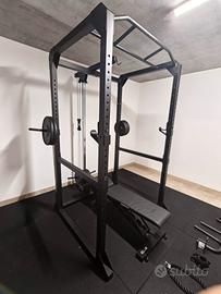 POWER RACK 900 Decathlon + pavimento + accessori