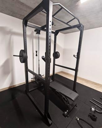POWER RACK 900 Decathlon + pavimento + accessori