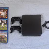 PS4 Slim + FC 25 + Minecraft + GTA
