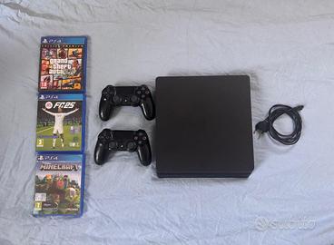 PS4 Slim + FC 25 + Minecraft + GTA