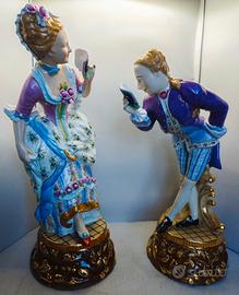 Coppia Antiche Statue Porcellana Sevres del 1800 