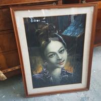 Quadro con donna a pastello del Compagnoni 