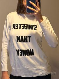 Maglione bianco “Sweeter Than Honey” - Tezenis