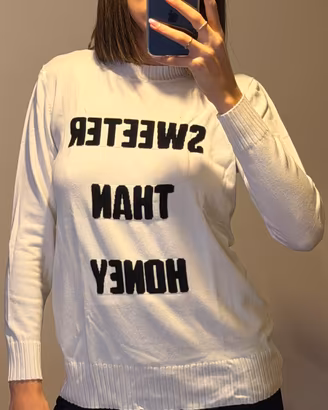 Maglione bianco “Sweeter Than Honey” - Tezenis
