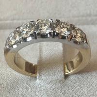 FEDINA ORO BICOLORE 18kt. CON DIAMANTI ct. 1,21